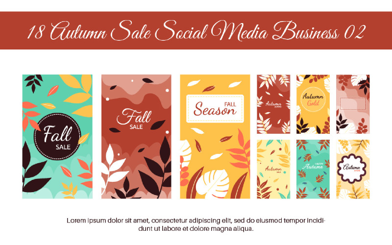 18 Autumn Sale Social Media Business 02 Illustration