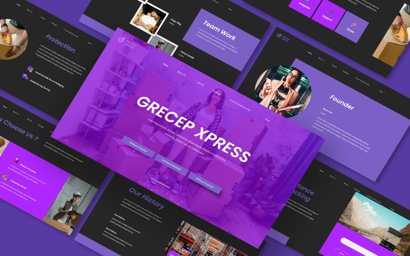 Grecep Express Powerpoint Template PowerPoint Template