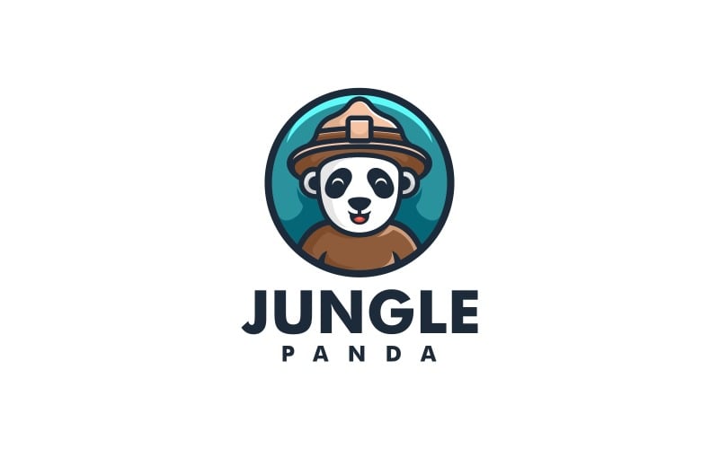 Jungle Panda Simple Mascot Logo Logo Template