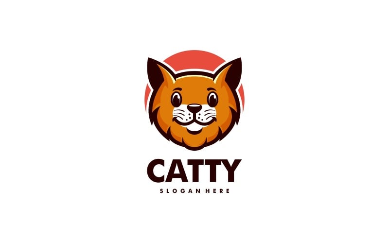 Kitty Simple Mascot Logo Style Logo Template