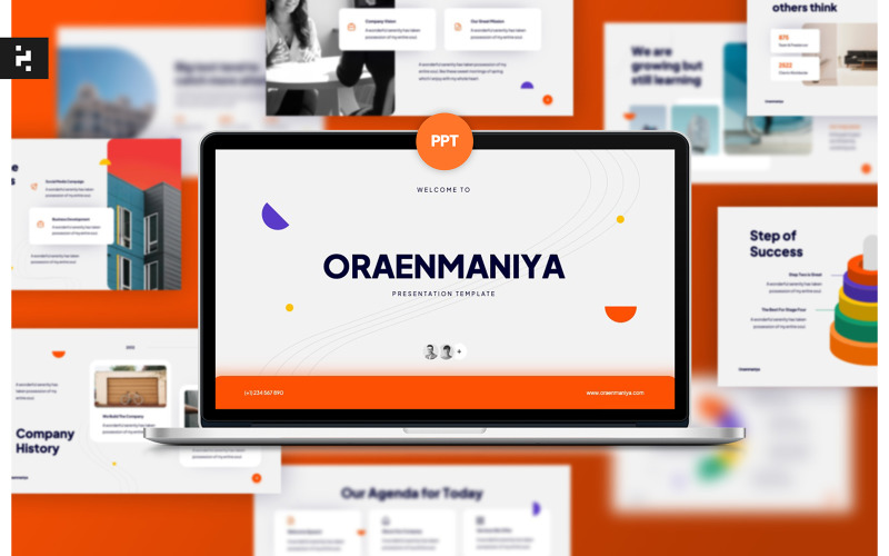 Oraenmaniya - Business Marketing PPT Template PowerPoint Template