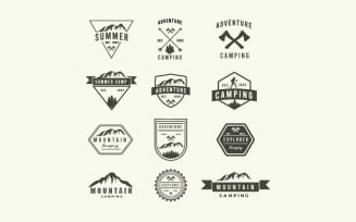 Set Badges Mountain Logos