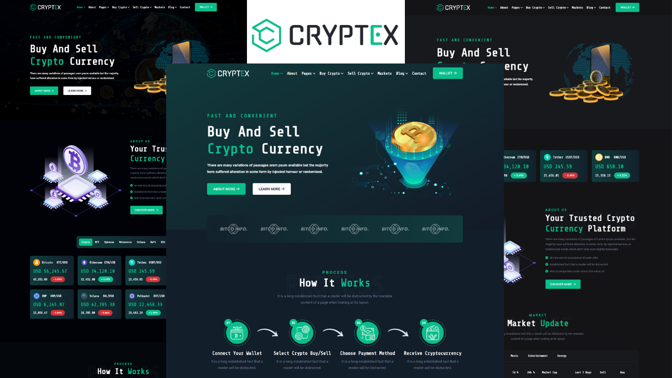 Template #268736 Bitcoin Exchange Webdesign Template - Logo template Preview