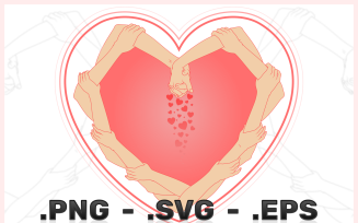 Vector Design Of Arms Forming A Heart