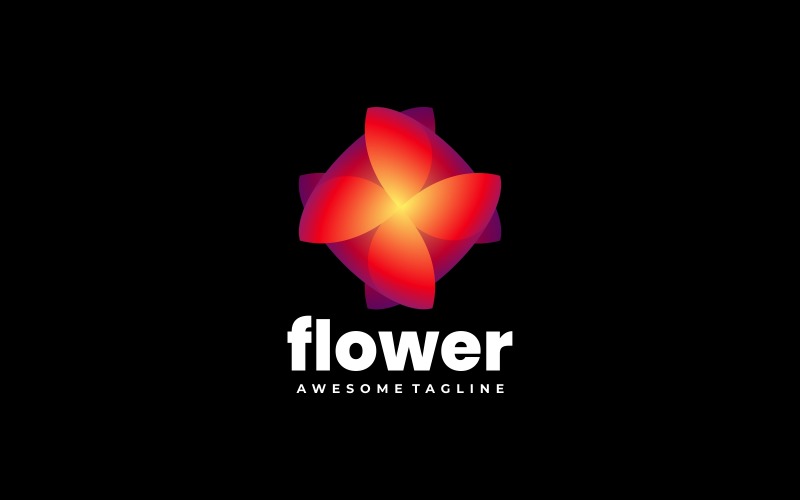 Flower Gradient Colorful Logo Style Vol.1. Logo Template