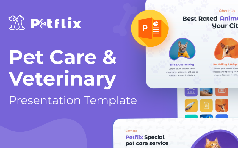 Petlfix (Pet Care & Veterinary) PowerPoint Template