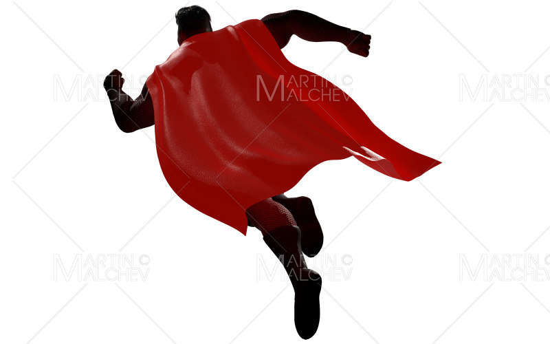 Superhero Running Isolated 3D Render 4 Illustration