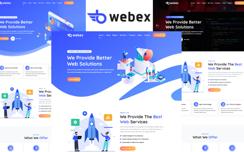 Webex - Web Design And Development Agency HTML5 Template Website Template