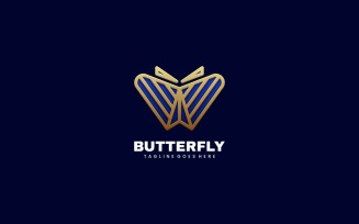 Butterfly Line Luxury logo Style