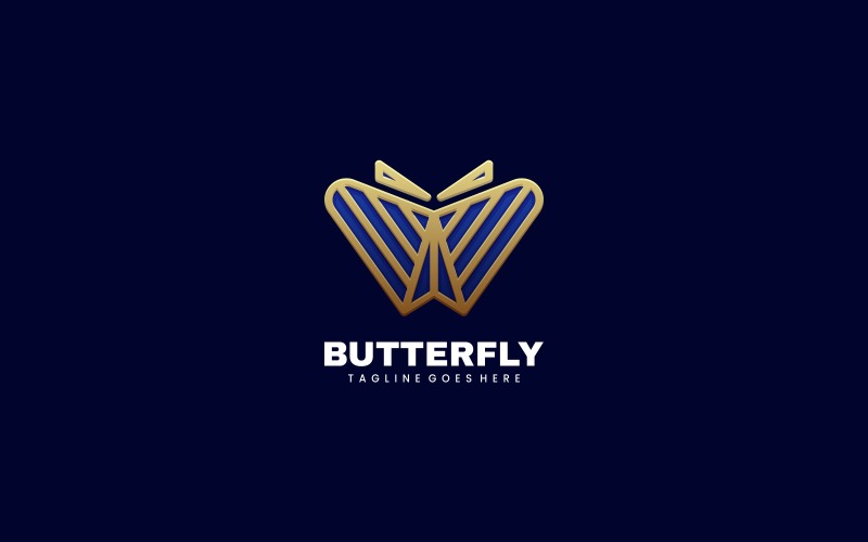 Butterfly Line Luxury logo Style Logo Template