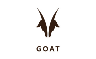 Goat Animal Head Vector Logo Design Template V2
