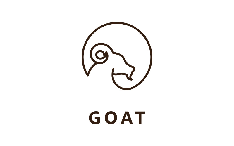 Goat Animal Head Vector Logo Design Template V5 Logo Template