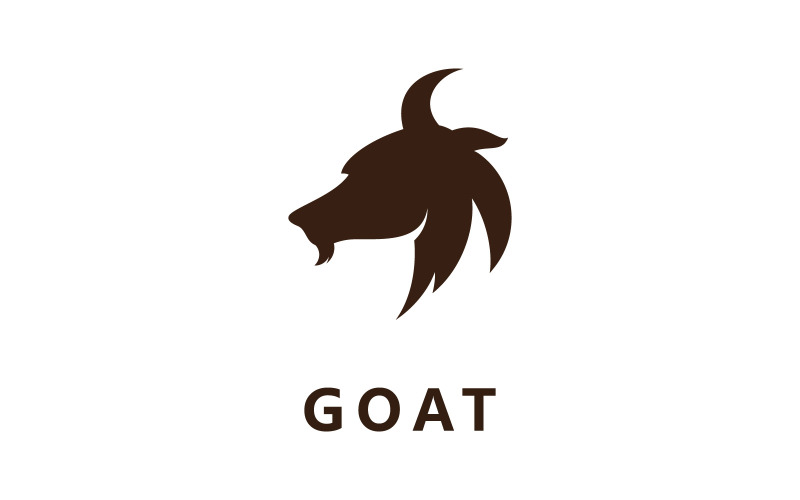 Goat Animal Head Vector Logo Design Template V6 Logo Template