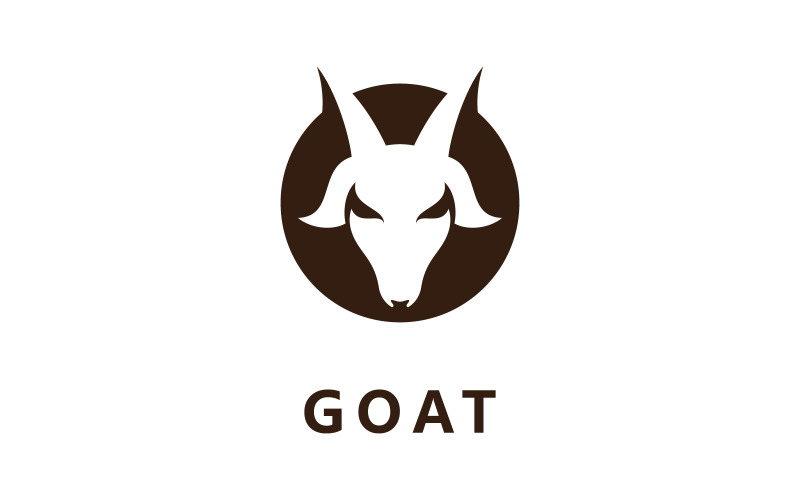 Goat Animal Head Vector Logo Design Template V8 Logo Template