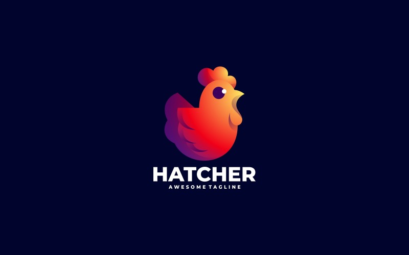 Hatcher Gradient Colorful Logo Logo Template