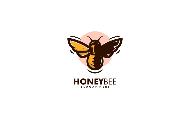 Honeybee Simple Mascot Logo Style Logo Template