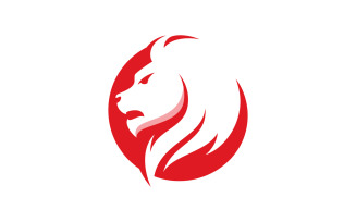 Lion Animal Head Vector Logo Design Template V4