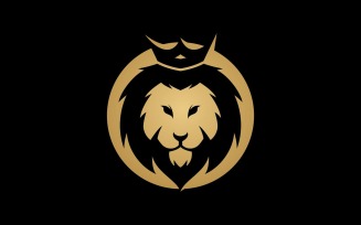 Lion Animal Head Vector Logo Design Template V7