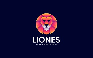 Lion Gradient Colorful Logo Style Vol.1