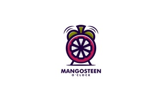 Mangosteen O'Clock Simple Logo