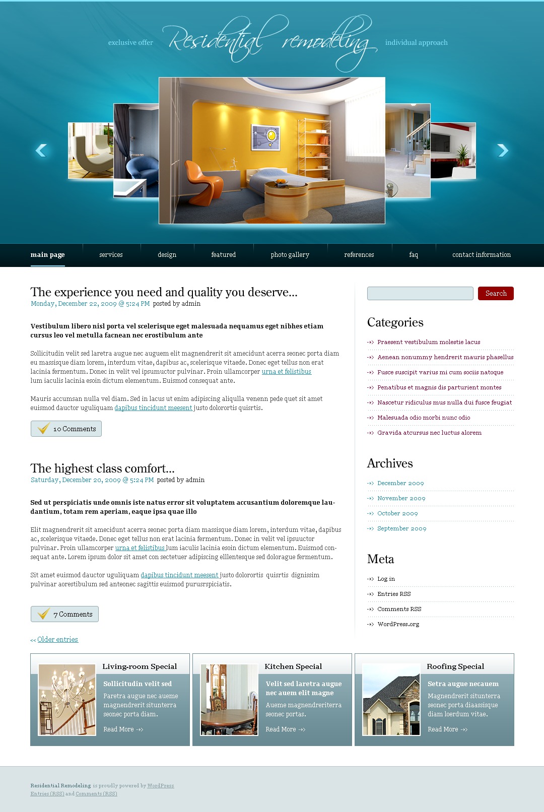 Home Remodeling WordPress Theme #26987