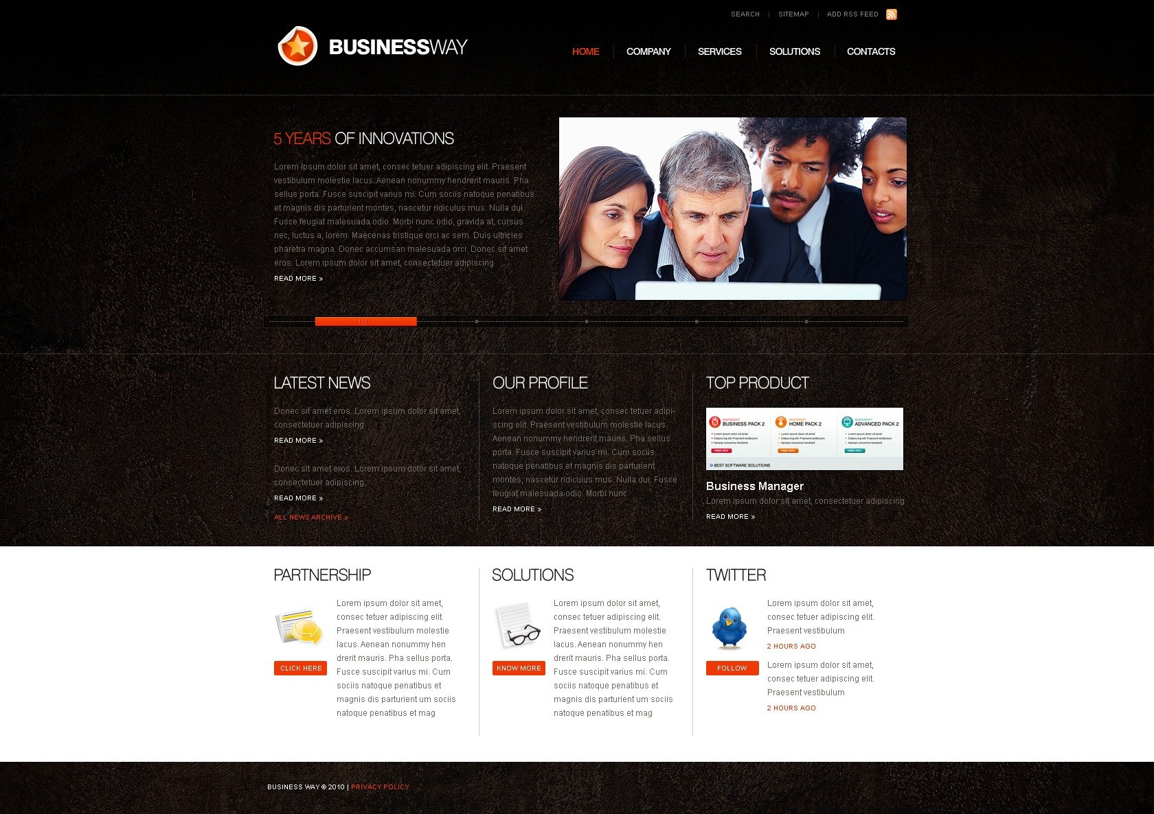 Business & Services Website Template #26917