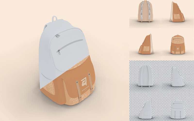 Bundle Backpack Mockups Template Product Mockup