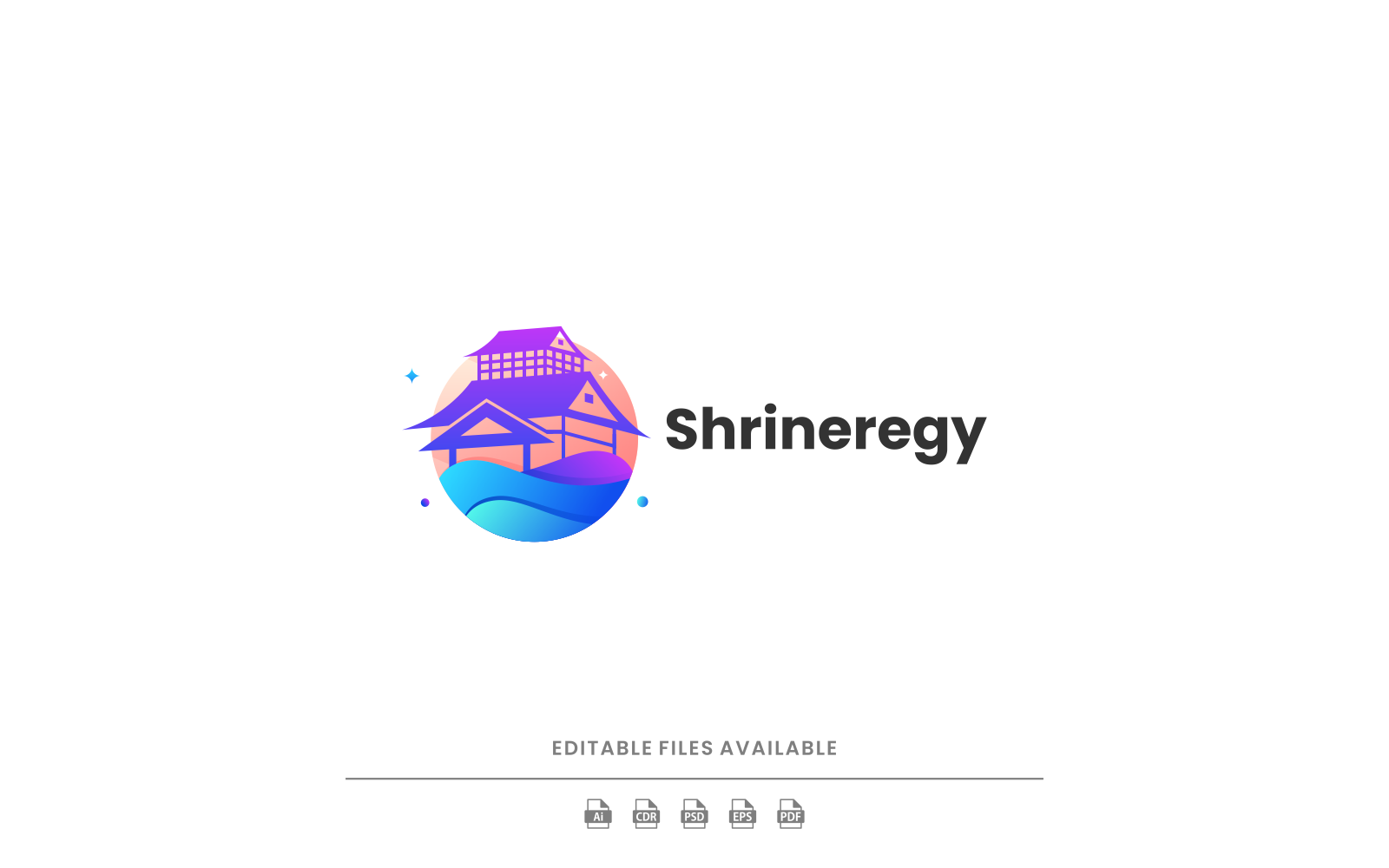 Shrine Gradient Colorful Logo Style