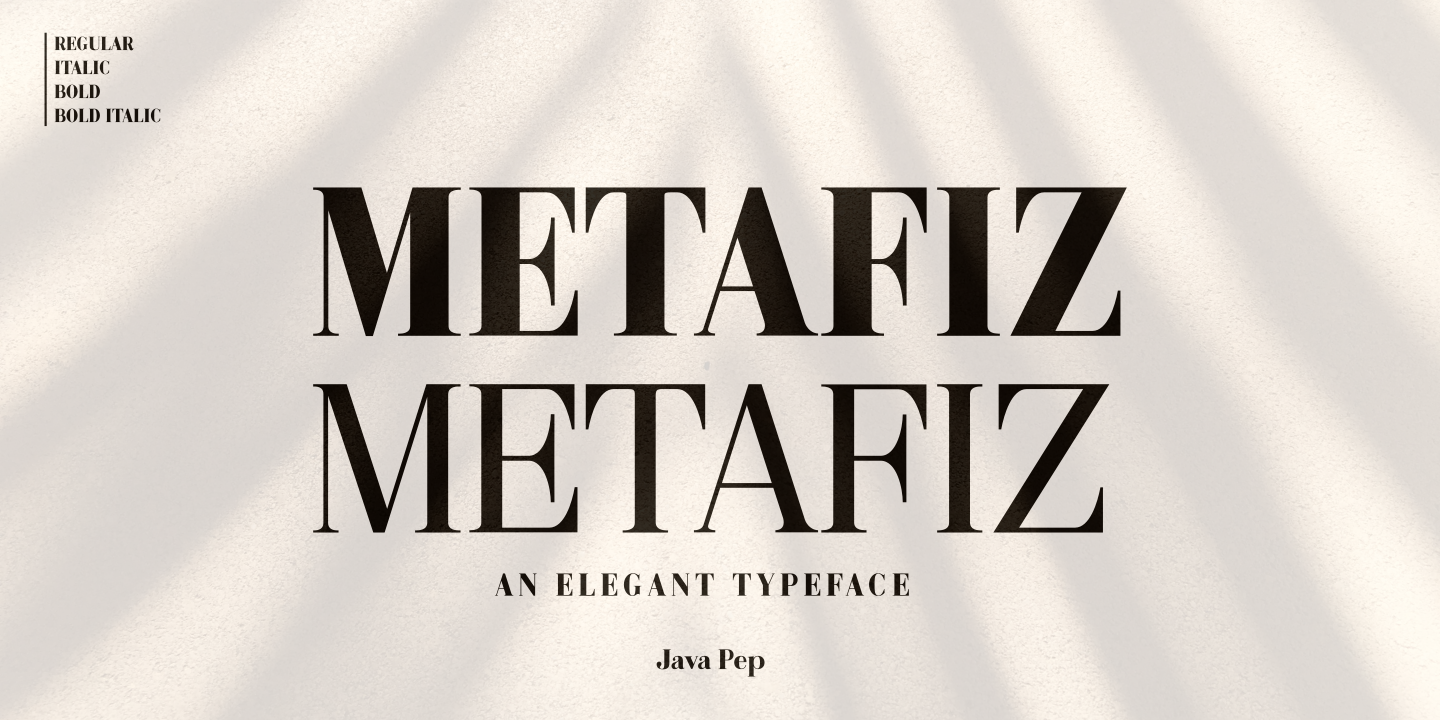 Metafiz - An elegant font