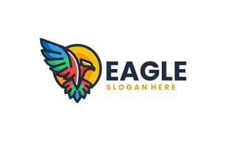 Eagle Color Mascot Logo Template