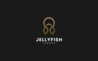 Jellyfish Line Luxury Logo