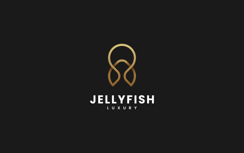 Jellyfish Line Luxury Logo Logo Template