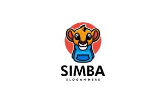 Simba Lion Mascot Cartoon Logo