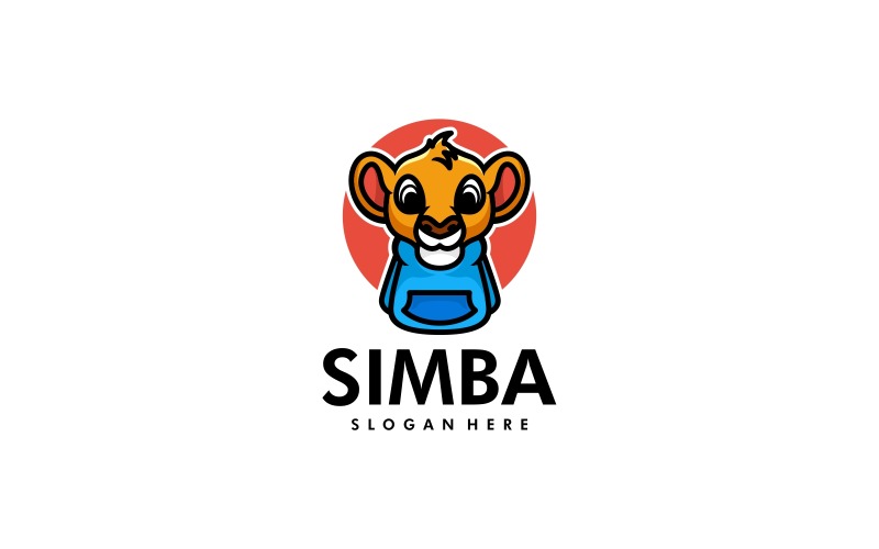 Simba Lion Mascot Cartoon Logo Logo Template