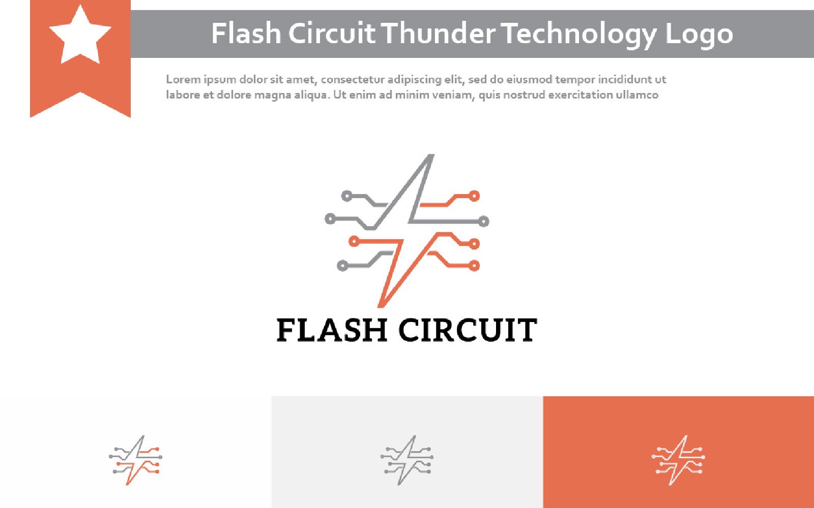 Template #269216 Circuit Thunder Webdesign Template - Logo template Preview