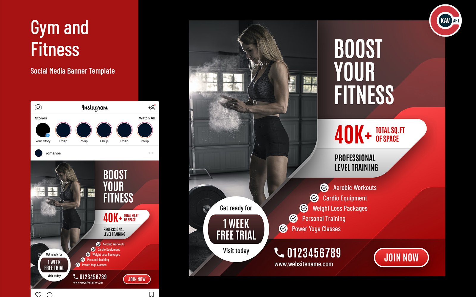 Template #269230 Fitness Media Webdesign Template - Logo template Preview