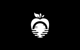 Beach Apple Logo Template