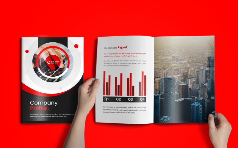 Creative Business Bifold Brochure Template Design Corporate Identity
