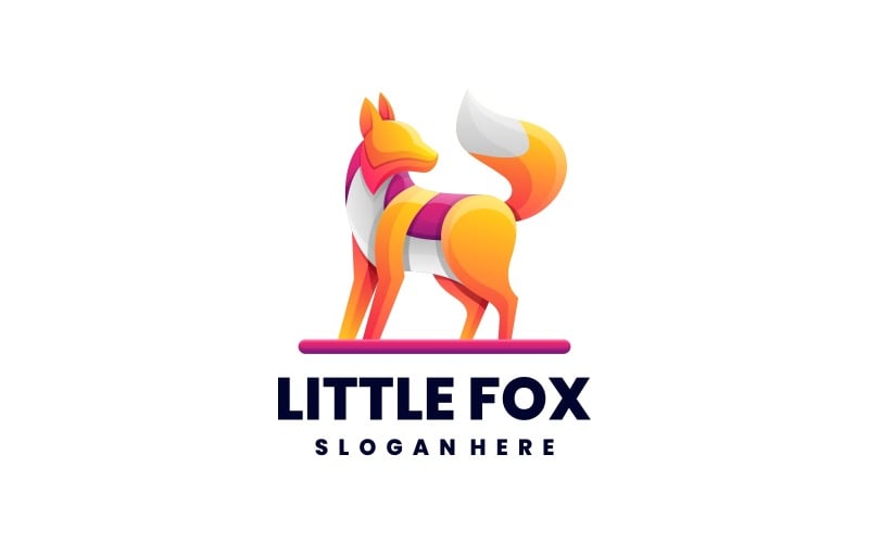 Little Fox Gradient Colorful Logo Logo Template