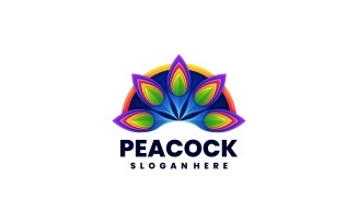 Peacock Gradien Colorful Logo