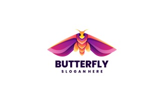 Vector Logo Butterfly Gradient Colorful design