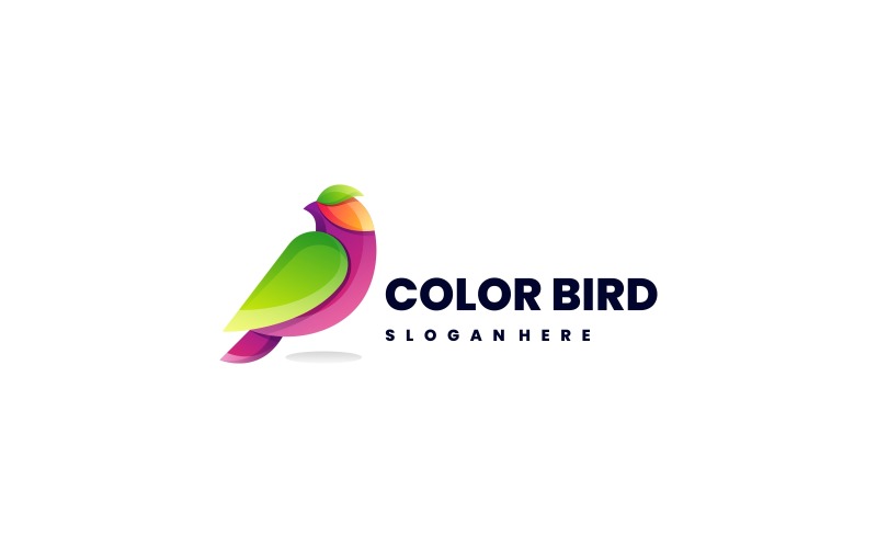 Vector Logo Color Bird Gradien Design Logo Template