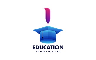 Vector Logo Education Gradient Design