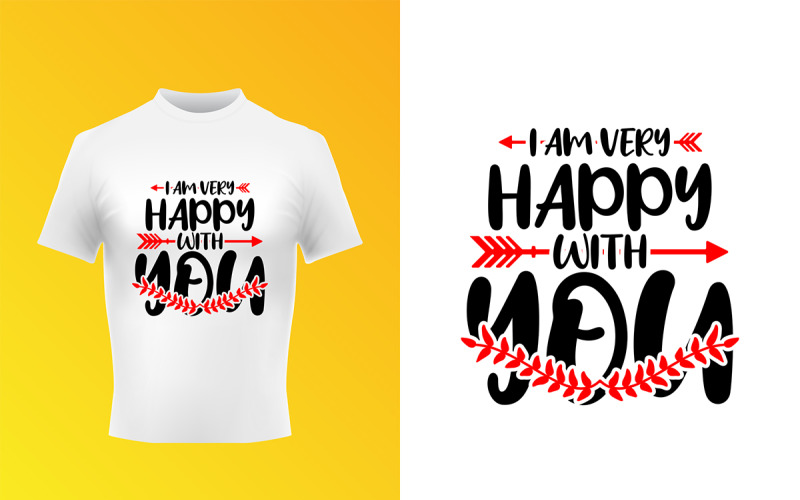 Creative Modern Typography Sticker T-shirt Vector Template