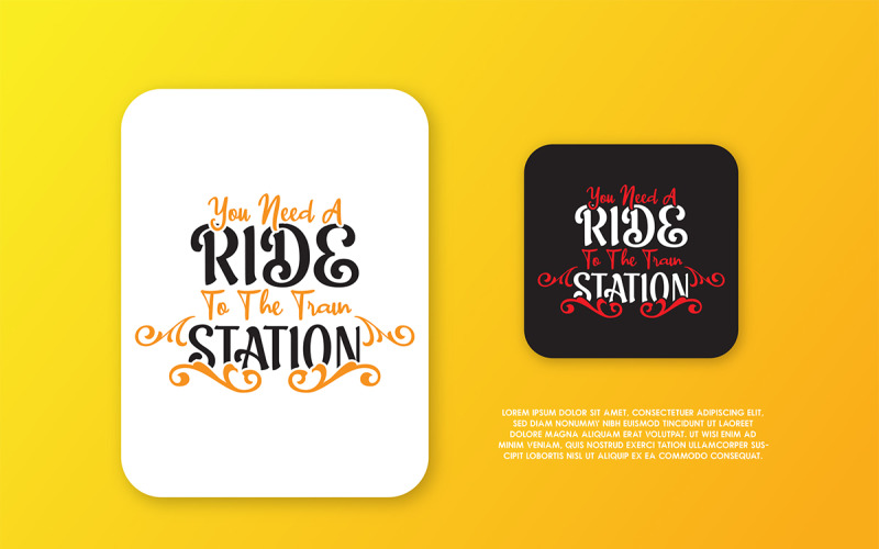 Modern Rider Premium Typography Text Sticker T-shirt Vector Template