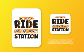 Modern Rider Typography Text Sticker T-shirt Vector Template