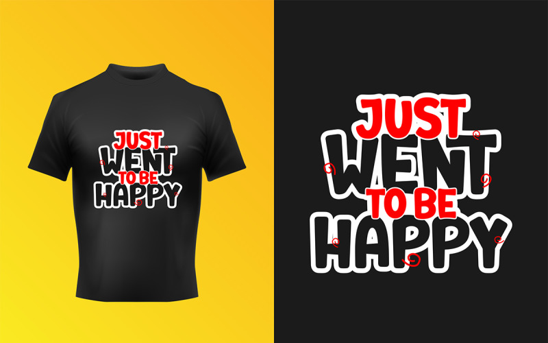 Premium Creative Typography Sticker T-shirt Vector Template