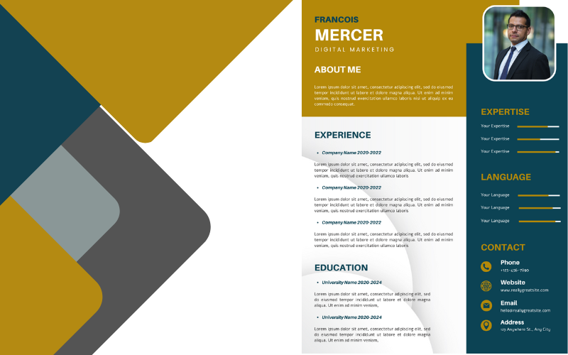 Template #269536 Resumes Template Webdesign Template - Logo template Preview