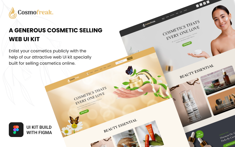 Cosmofreak - Beauty And Cosmetics Shop | Figma UI Element