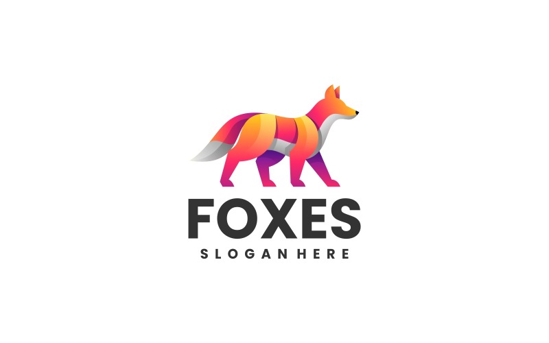 Fox Gradient Colorful Logo Vol.1 Logo Template